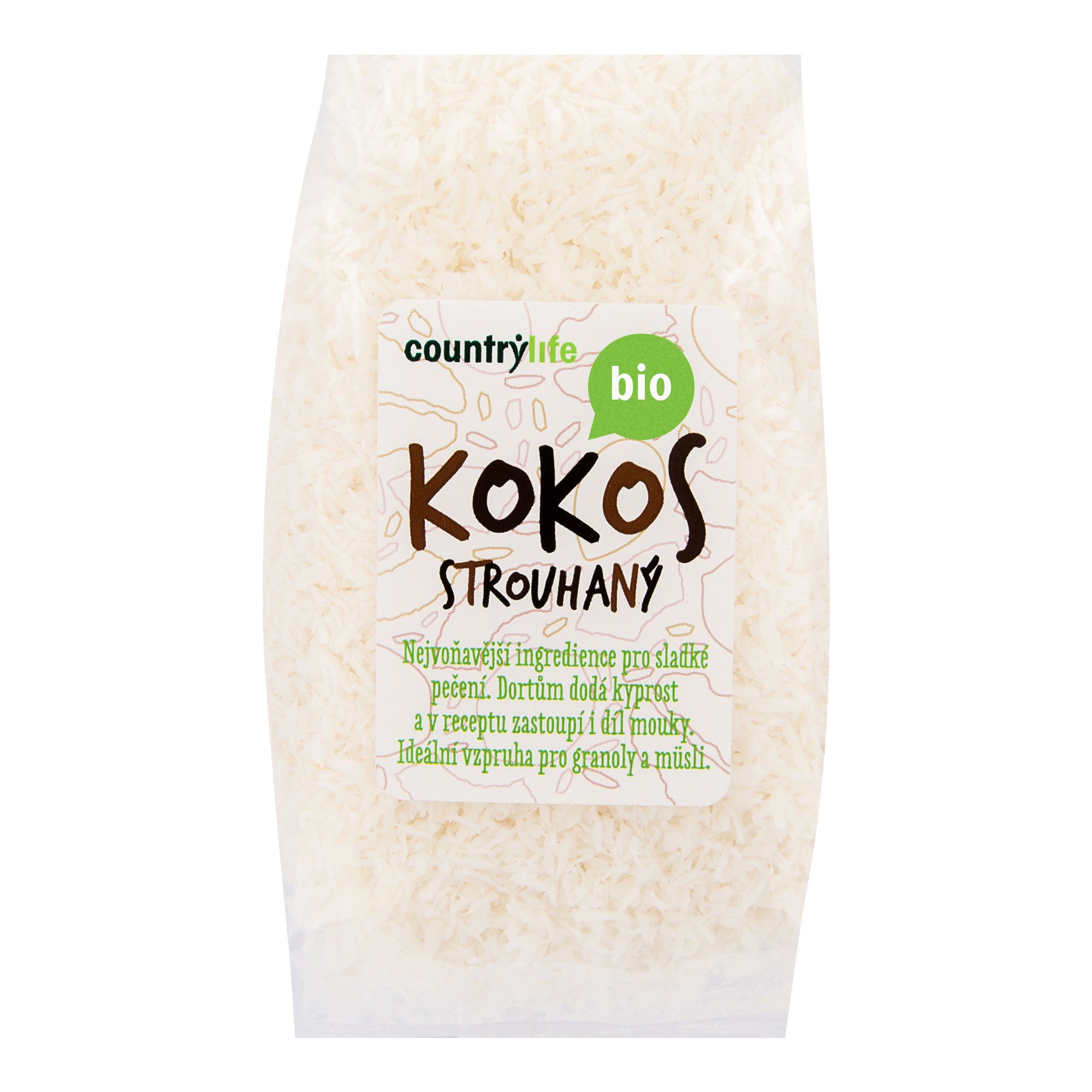 140007 Kokos strouhaný 200 g BIO   COUNTRY LIFE-1