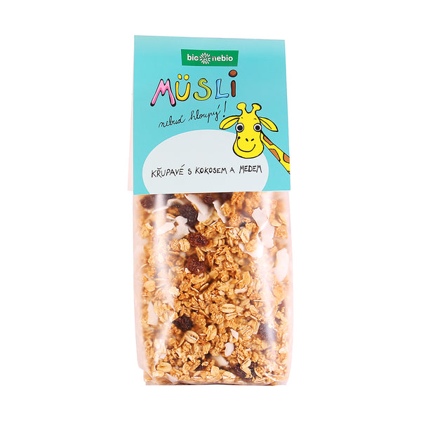 230143 Müsli Nebuď hloupý! Křupavé s kokosem a medem 300 g BIO BIO NEBIO-1