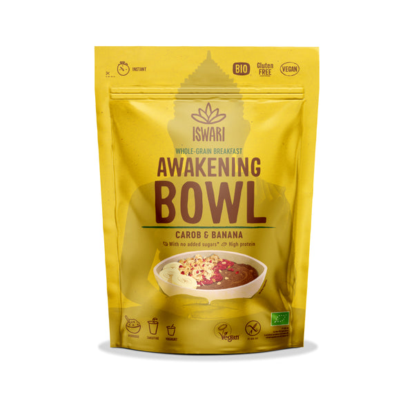 230159 Směs instantní Awakening Bowl - banán a karob 360 g BIO ISWARI -1
