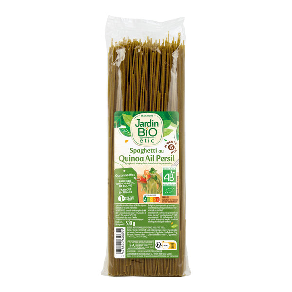 260176 Špagety s quinoovou moukou Petržel a česnek 500 g BIO JARDIN BIO-1