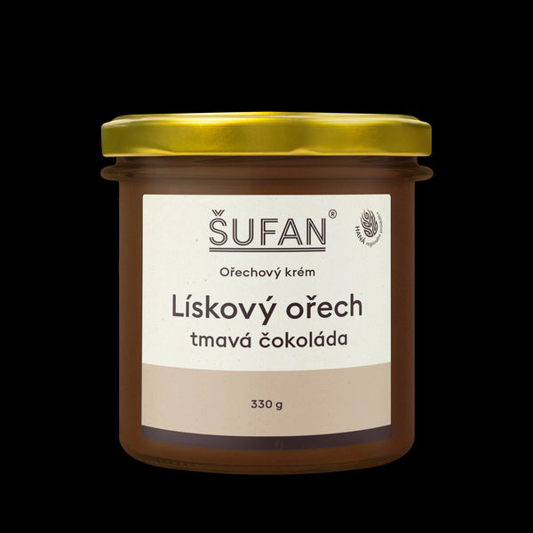 Šufan Lískooříškové máslo s tmavou čokoládou
