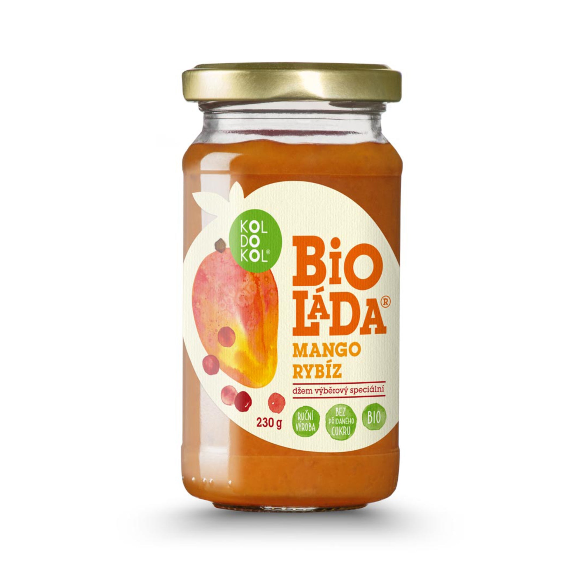 330120 Bioláda pomazánka ovocná mango a rybíz 230 g BIO   KOLDOKOL-1