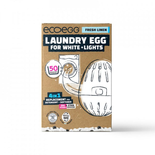 Ecoegg Vajíčko na pranie bielej bielizne so sviežou vôňou bavlny - na 50 pracích cyklov