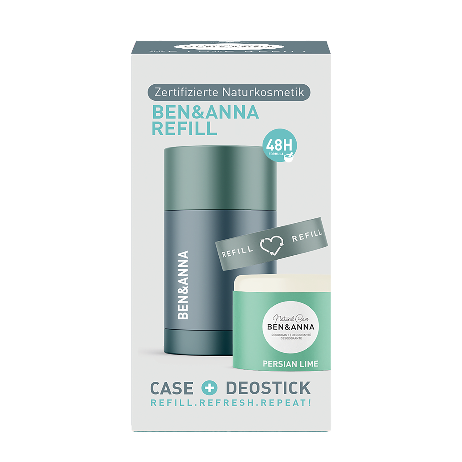 Ben & Anna Tuhý deodorant se znovupoužitelným aplikátorem (40 g) - Perská limeta