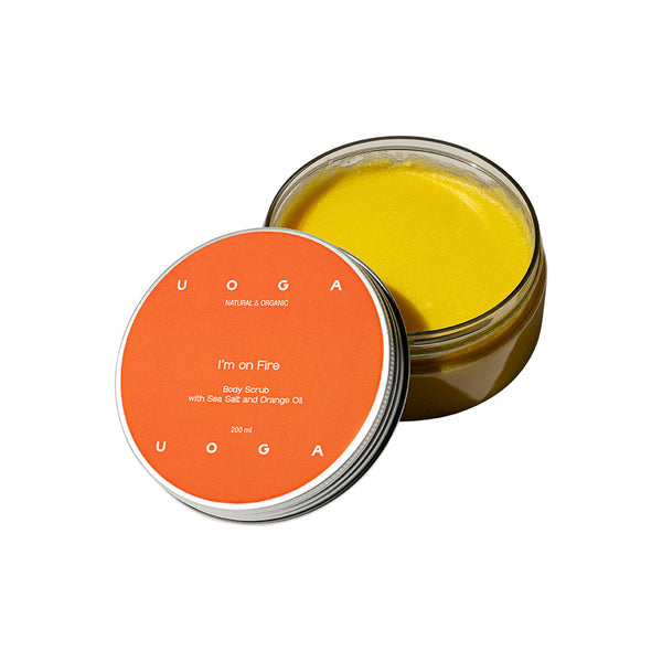 Uoga Uoga Jemný regenerační tělový peeling s pomerančem I´m on Fire (200 ml)
