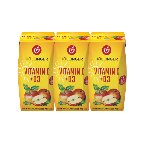 550179 Nektar jablko s obsahem vitaminu C a D3 3x200 ml HOLLINGER-1