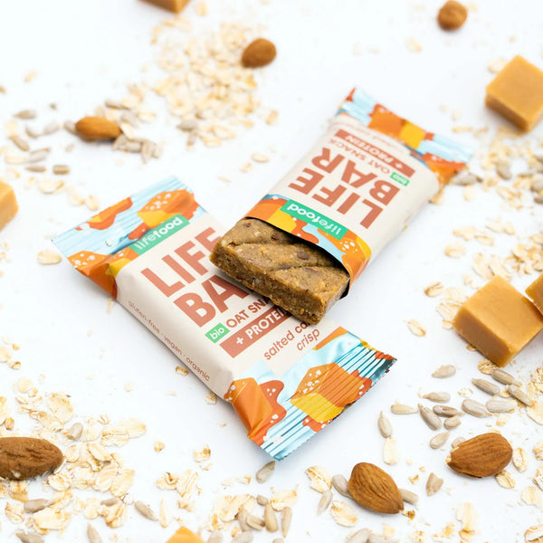 Lifefood Lifebar Oat Snack Protein Salted Caramel Crisp BIO (40 g)