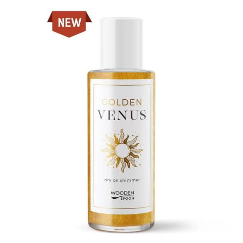 Drevená lyžička Glitter Dry Oil Golden Venus <tc>BIO</tc> (100 ml)