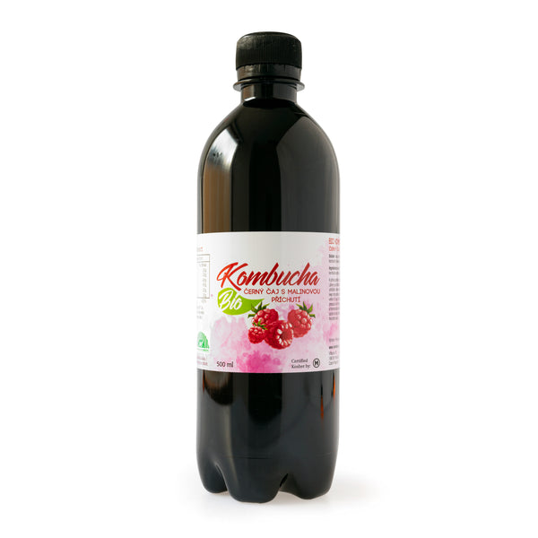 570067 Kombucha černý čaj s malinovou příchutí 500 ml BIO STEVIKOM-1
