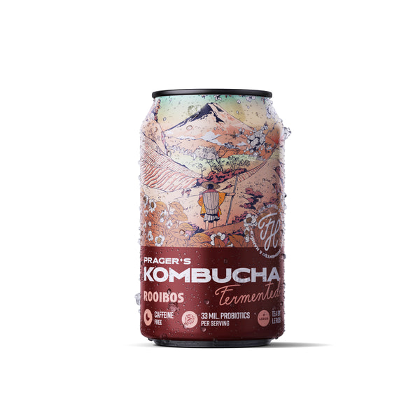 572073 Kombucha Rooibos plech 330 ml PRAGER'S-1