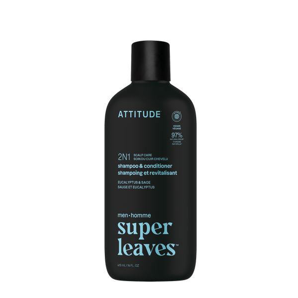Attitude Pánský zklidňující šampon a kondicionér 2v1 Super leaves - Eukalyptus & Šalvěj (415 ml)