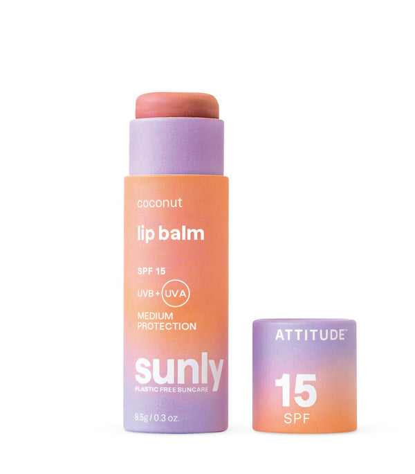 Attitude Tónující balzám na rty SPF 15 s vůní kokosu (8,5 g)