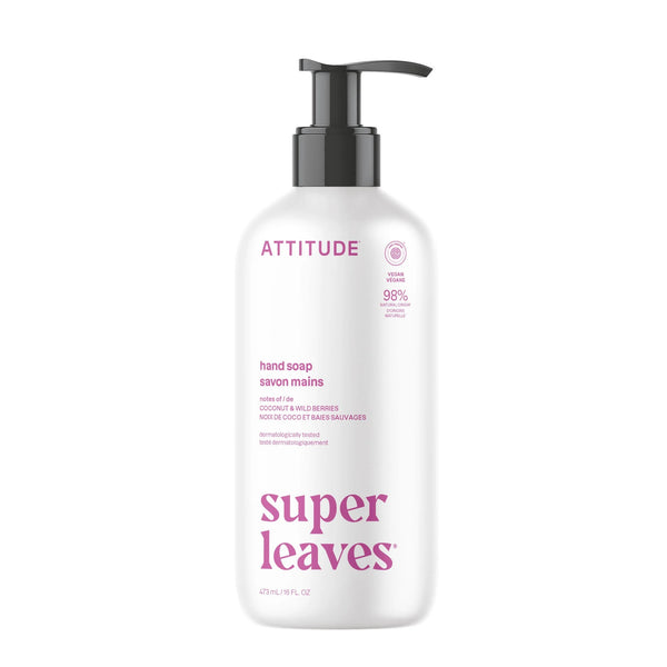 Attitude Tekuté mýdlo na ruce Super Leaves - kokos a lesní plody (473 ml)