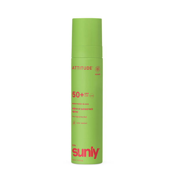 Attitude Dětské opalovací mléko ve spreji SPF 50 - meloun & kokos (75 ml)