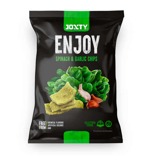 640039 Chipsy bramborové se špenátem a česnekem 40 g JOXTY ENJOY CHIPS-2