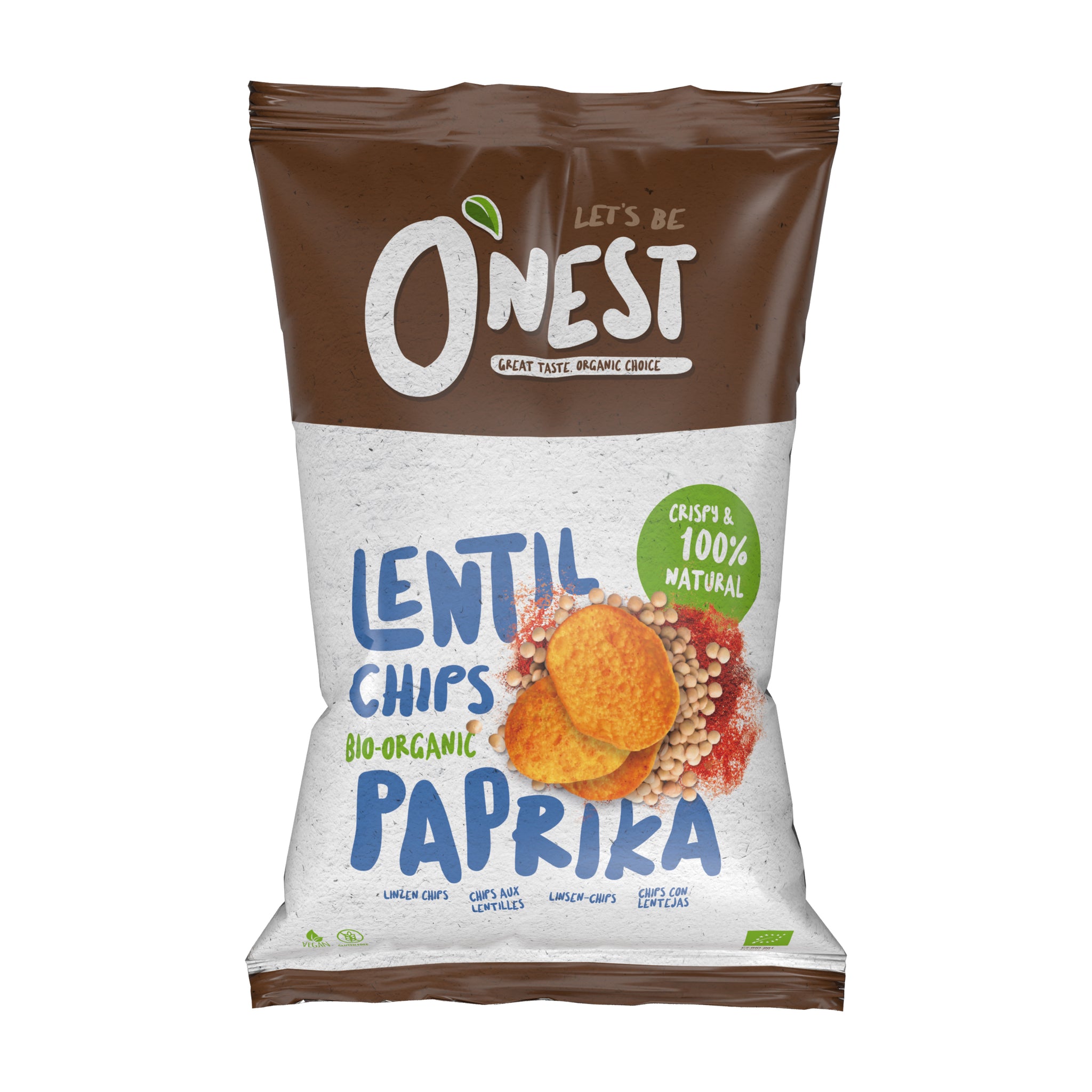 640089 Chipsy čočkové paprika 40 g BIO   O´NEST-1