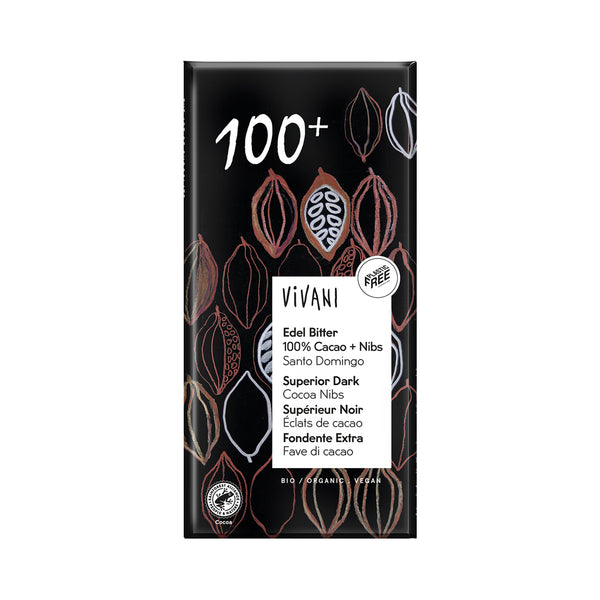 665181 Čokoláda hořká s kousky kakaa 100 % 80 g BIO VIVANI-1