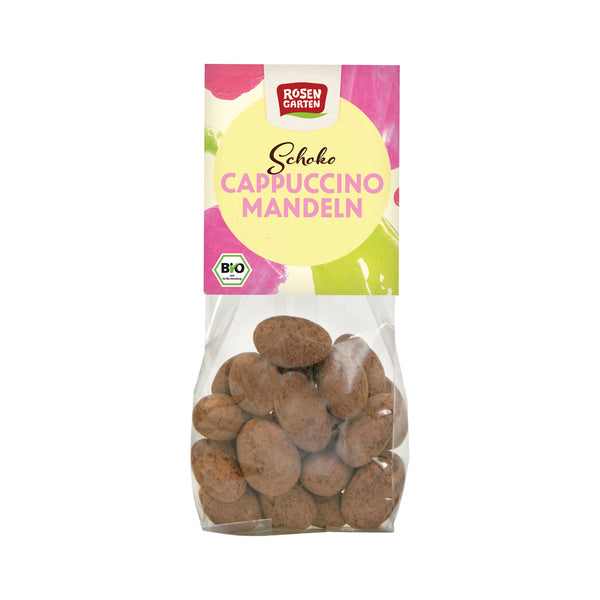 665316 Mandle v bílé a mléčné čokoládě cappuccino 100 g BIO ROSENGARTEN-1