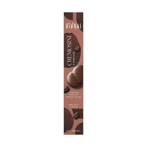 665391 Čokoládové mince Cremosini Espresso 100 g BIO VIVANI-1