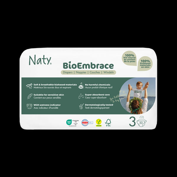 Naty BioEmbrace Ekoplenky Midi - vel. 3 (4 - 9 kg) (50 ks)