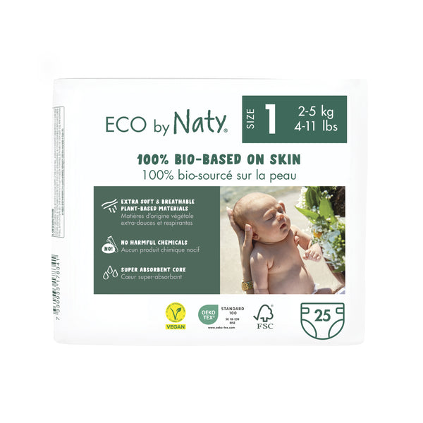 Eco by Naty Novorodenecké ekologické plienky 1 (2 - 5 kg) (25 ks)