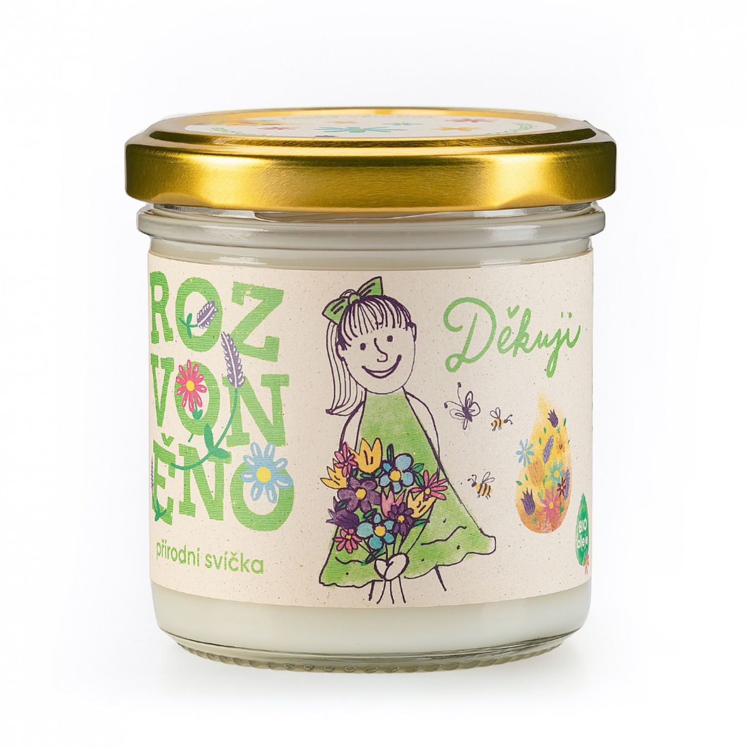 Rozvoněno Vonná svíčka - Děkuji (130 ml)