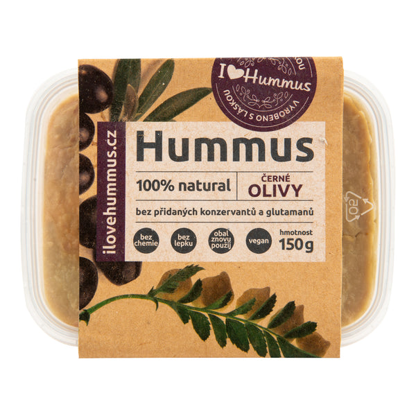 752056 Hummus - pomazánka cizrnová s černými olivami 150 g I LOVE HUMMUS-1