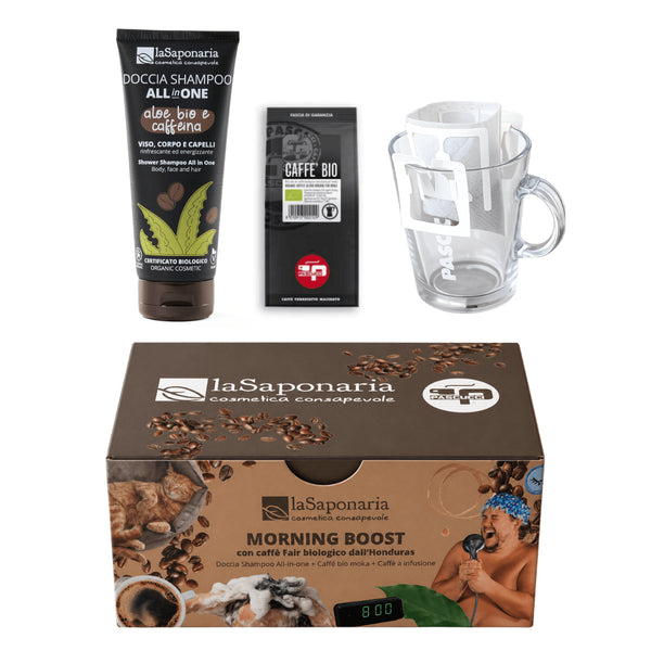 laSaponaria Dárková sada kávová pro muže - Morning Boost