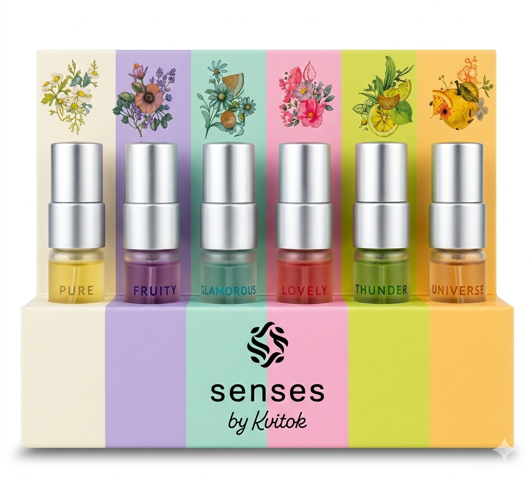 Sada vzoriek parfumov Kvitok Senses (5 x 2 ml)