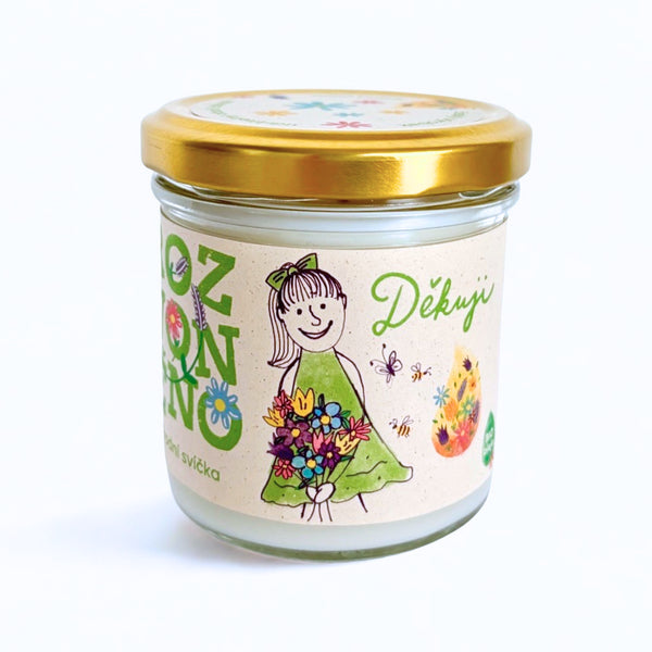 Rozvoněno Vonná svíčka - Děkuji (130 ml)