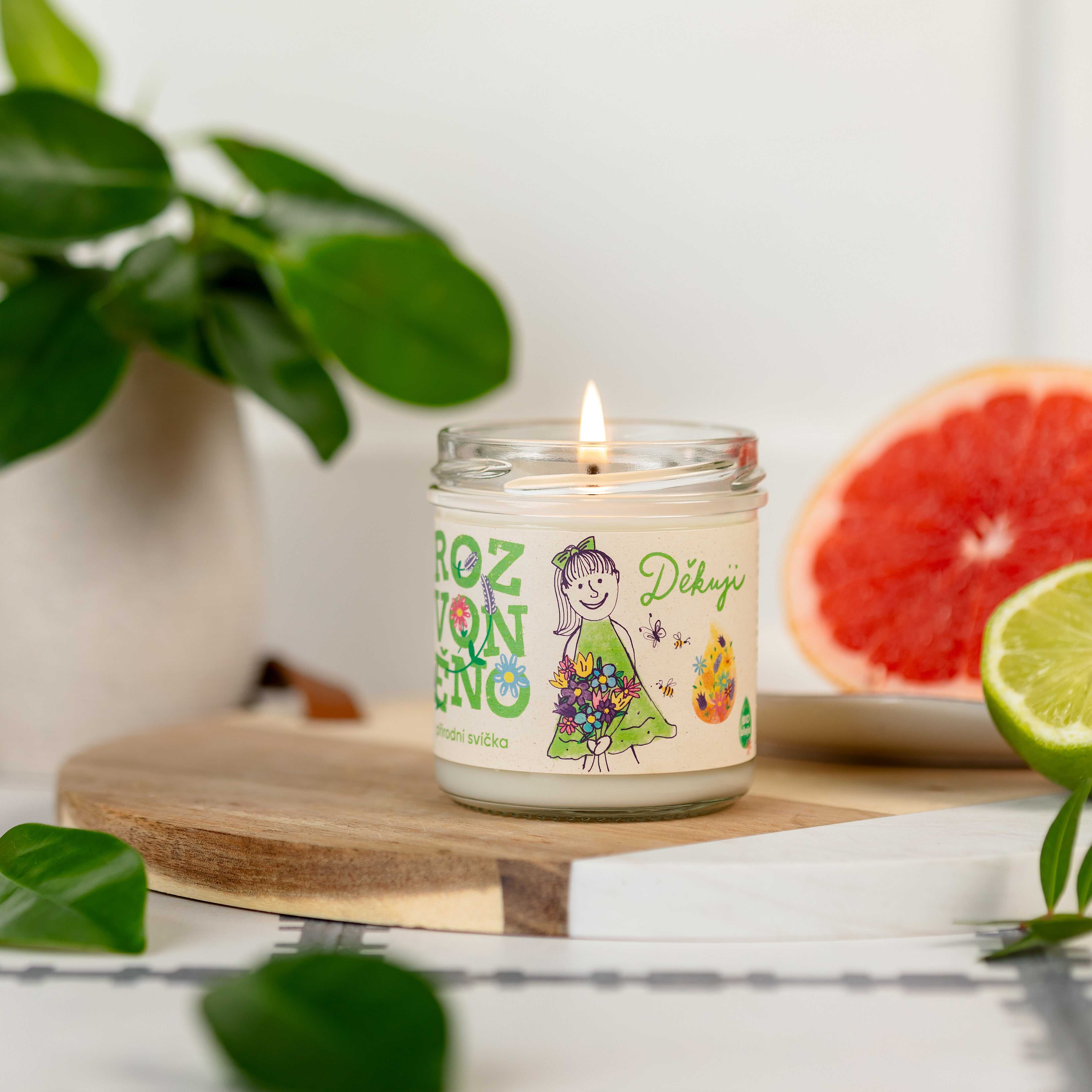 Rozvoněno Vonná svíčka - Děkuji (130 ml)