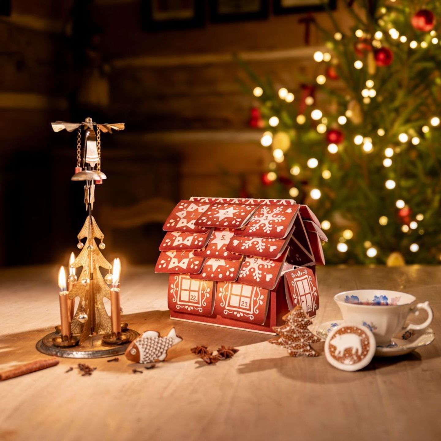 LEROS Bylinný adventní kalendář Chaloupka - nálev. sáčky (24 ks)