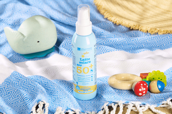 laSaponaria Opaľovacie mlieko pre deti a citlivú pokožku SPF 50+ <tc>BIO</tc> (125 ml)