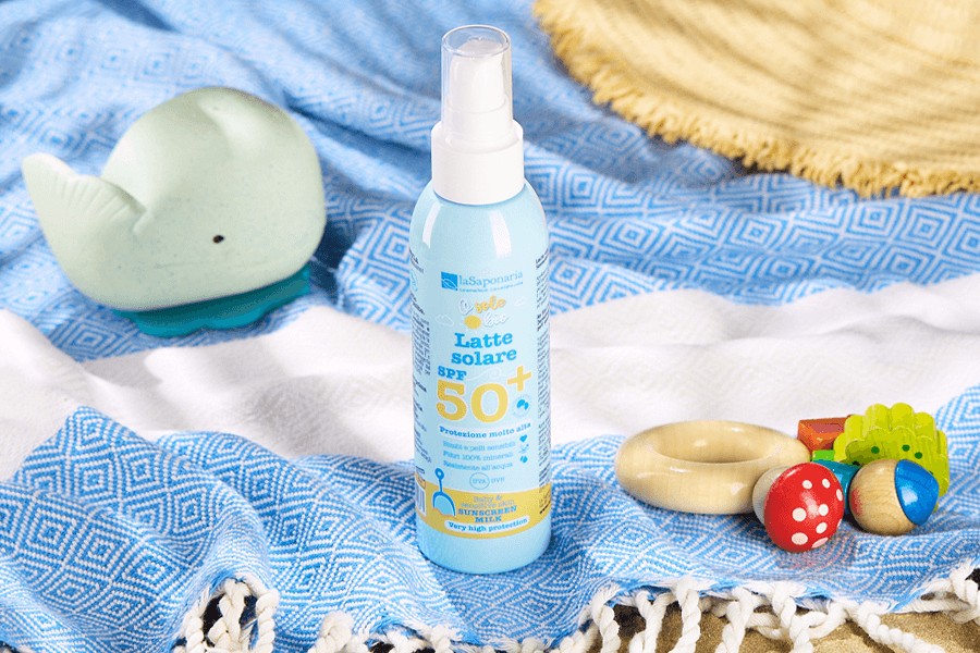 laSaponaria Opaľovacie mlieko pre deti a citlivú pokožku SPF 50+ <tc>BIO</tc> (125 ml)