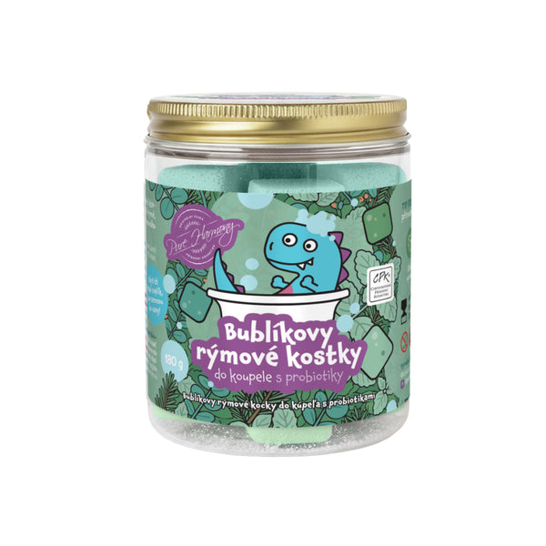 903778 Kostky do koupele Bublíkovy šumivé rýmové s probiotiky 180 g PURE HARMONY-1