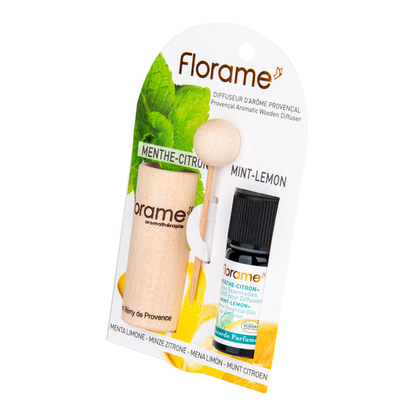 932062 Difuzér provensálský dřevěný + éterický olej Máta-citron 10 ml BIO FLORAME-2