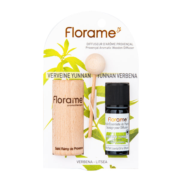 932065 Difuzér provensálský dřevěný + éterický olej Verbena 10 ml BIO FLORAME-1