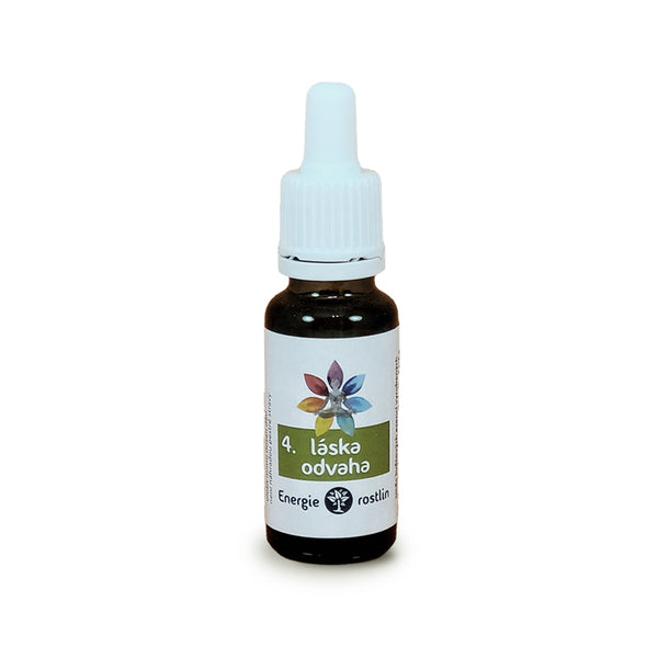 Rastlinné energetické Bachove esencie - zmes č. 4 - Láska a odvaha (20 ml)