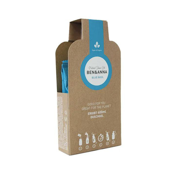 Ben & Anna Sprchový gél v prášku (2×20 g) - Modrá bazalka