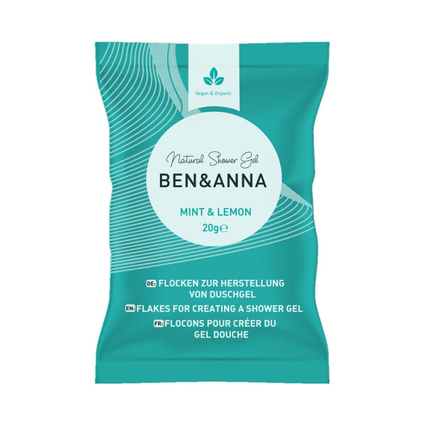 Ben & Anna Sprchový gél v prášku (2×20 g) - Mäta a citrón