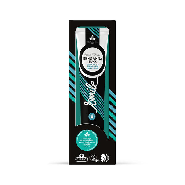 Ben & Anna Bieliaca zubná pasta s fluoridom (75 ml) - čierna