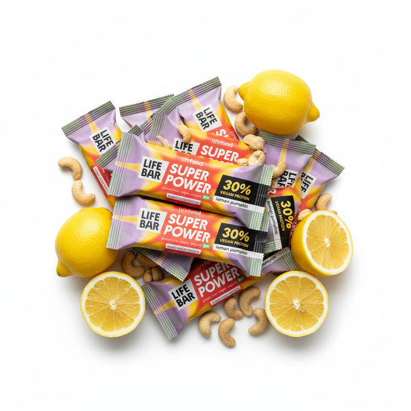 Lifefood Zvýhodněná sada 13 + 2 tyčinky zdarma - Lifebar citronová Super Power BIO (15 x 40 g)