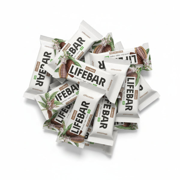 Lifefood Zvýhodněná sada 13 + 2 tyčinky zdarma - Lifebar čokoládová RAW BIO (15 x 40 g)