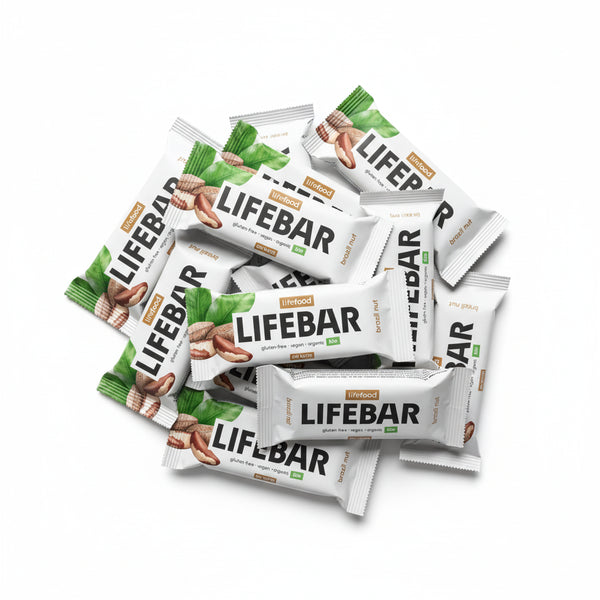 Lifefood Zvýhodněná sada 13 + 2 tyčinky zdarma - Lifebar s para ořechy RAW BIO (15 x 40 g)