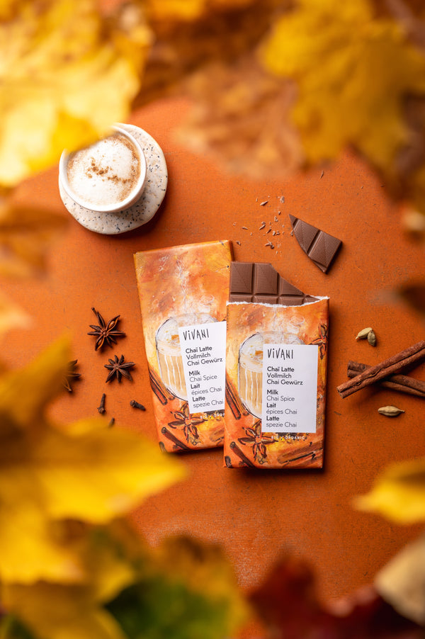 Vivani Čokoláda mléčná s kořením Chai latte BIO (80 g)