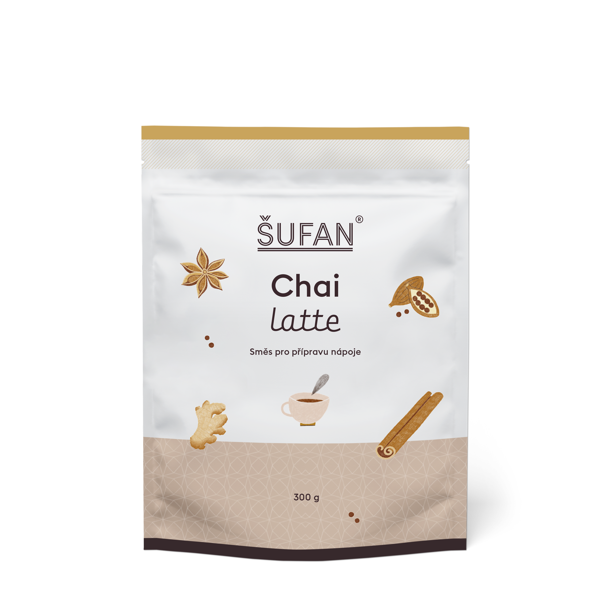Šufan Slazená směs černého čaje a koření Chai Latte (300 g)