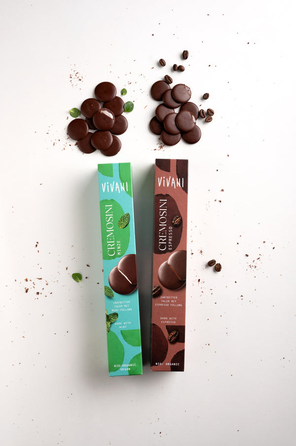 Vivani Mince čokoládové Cremosini Espresso BIO (100 g)