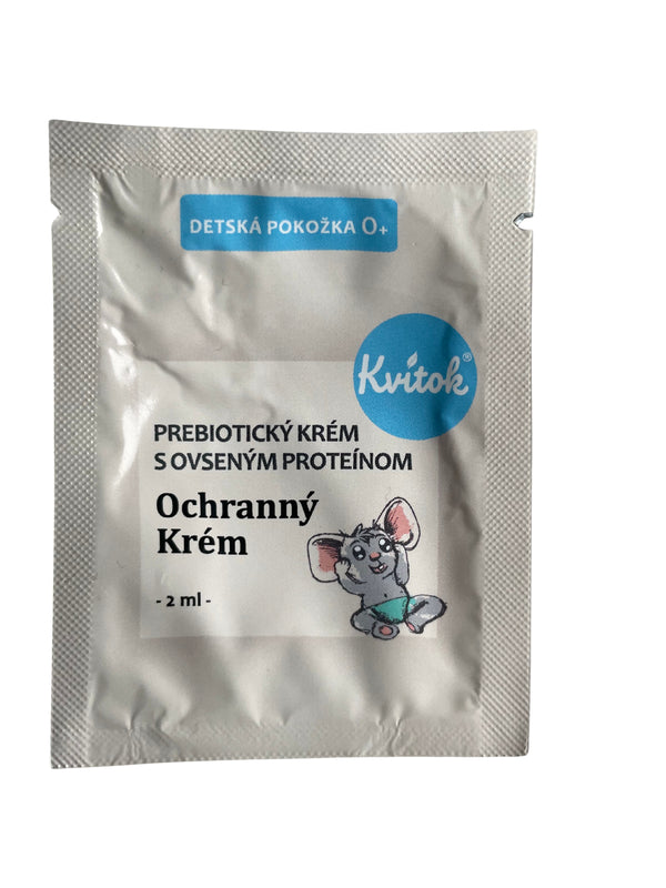 Kvitok Dětský prebiotický ochranný krém - celotělový s ovesným proteinem - vzorek (2 ml) - exp. 03/2026