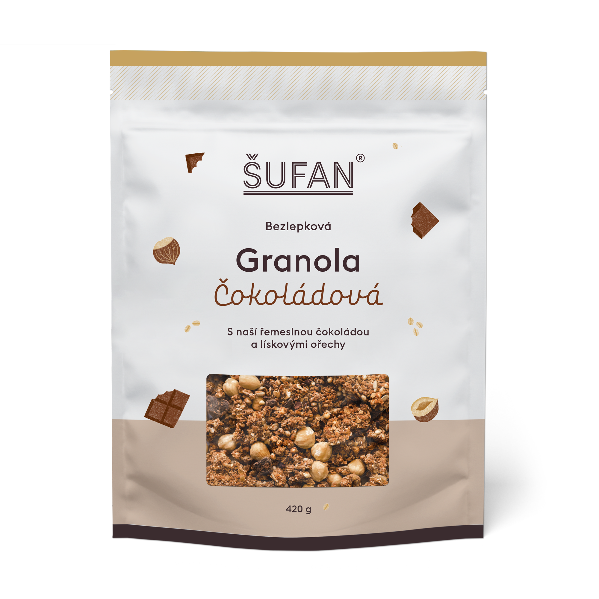 Šufan Granola čokoládová (sáček 420 g)