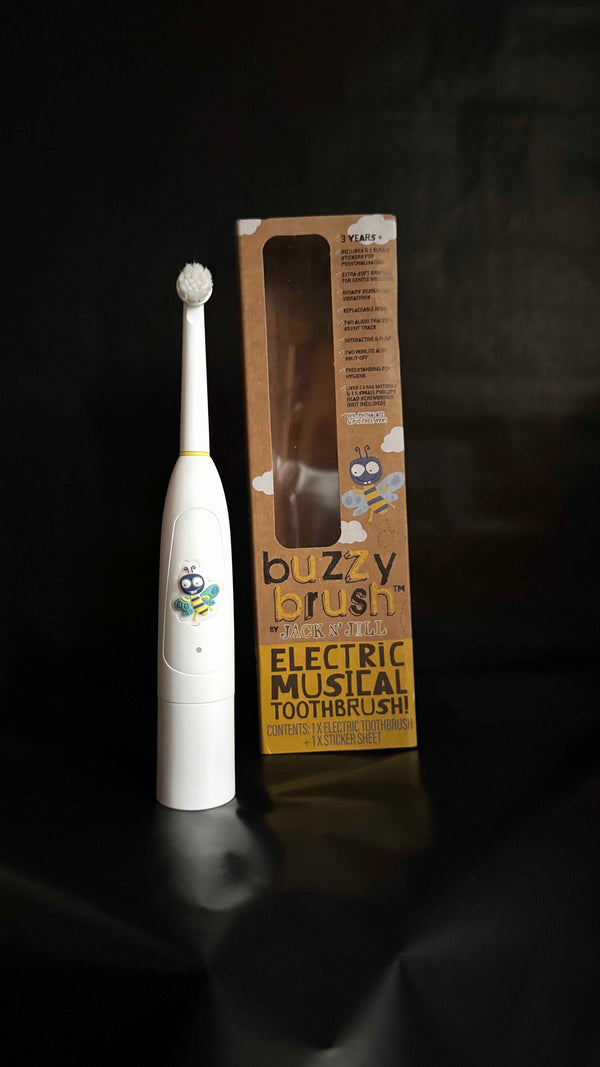 Detská elektrická zubná kefka Jack n' Jill s kefkou Buzzy Melody